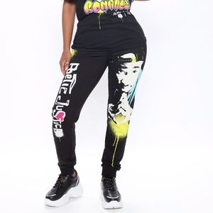 Graphic Grafitti Tupac Shakur Poetic Justice Joggers